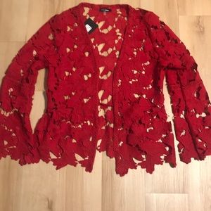 Red detailed blazer